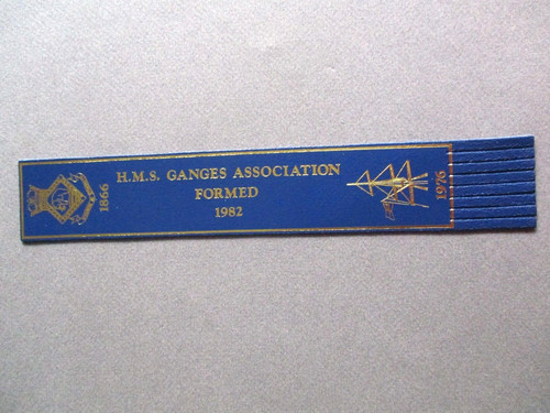 Leather bookmark hms ganges - bookmark,