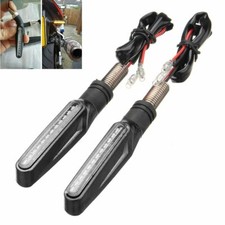 12V LED Motorcycle Motorbike Flowing Turn Signal Lights Indicator Lamp Universal
