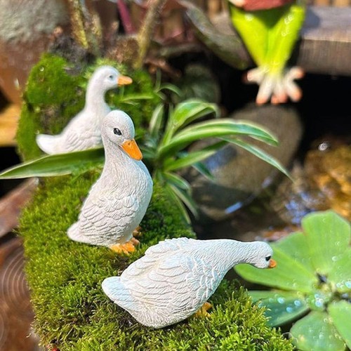 3pcs mini goose figurines - 3pcs,