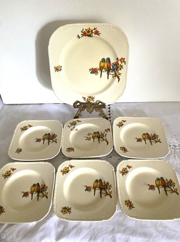 Art deco staffordshire - art, parrots
