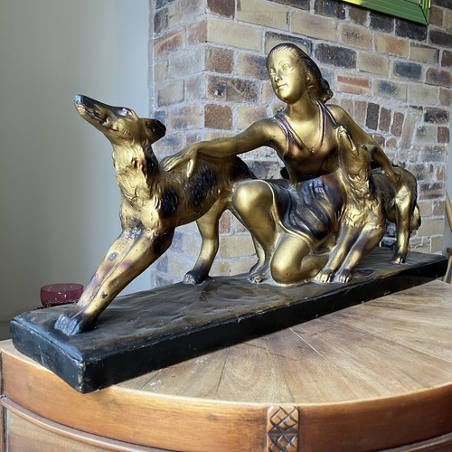 Antique bronzed plaster art - antique,