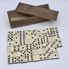 Antique Bone & Ebony Domino