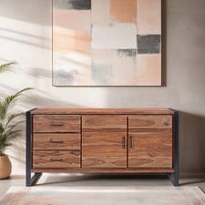 Modern Sheesham Wood 2 Door 3