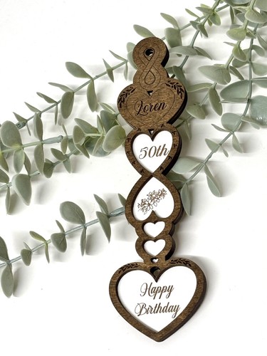 Personalised wooden love - wooden,