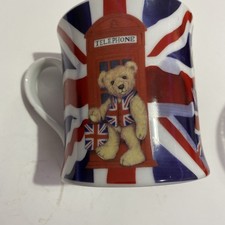 The Leonardo Collection Mug Cup Fine China mug Union Jack  in England Bus Teddy