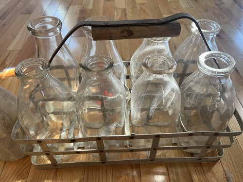 Vintage clear glass - vintage, milk