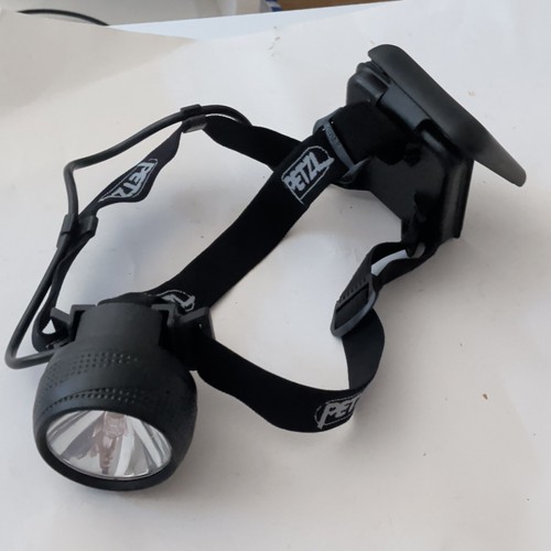 Petzl head torch seen in - head, as