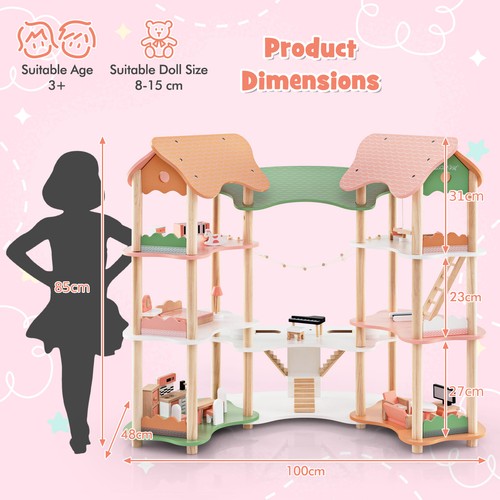 Multi layer wood dollhouse - multi-layer,
