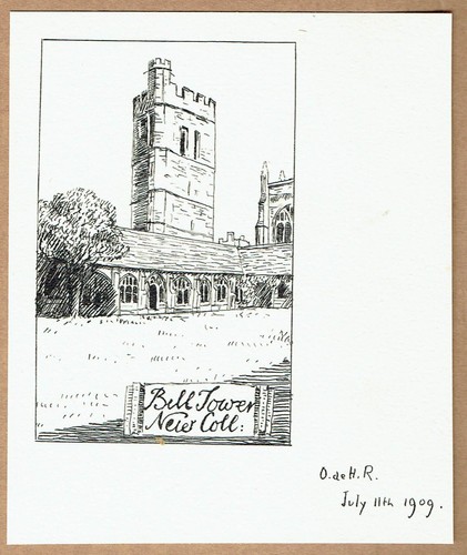 Rare 1909 pen and ink - , drawing
