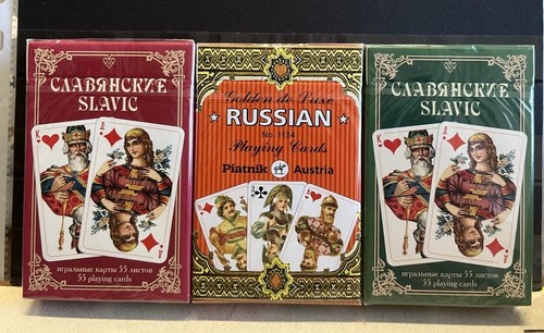 3x 55 Playing Cards - Slavic 