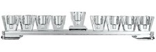 Crystal Glass Hanukkah Menorah