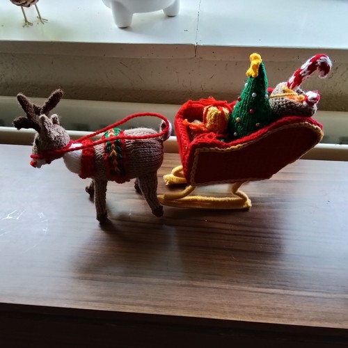 New knitted reindeer and - reindeer,