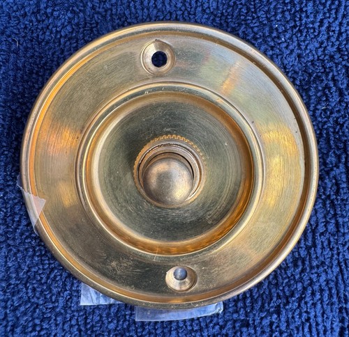 Vintage press brass doorbell - press,