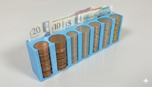 Coin cash note money organiser - coin,