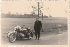 Vintage Photo Woman with BMW