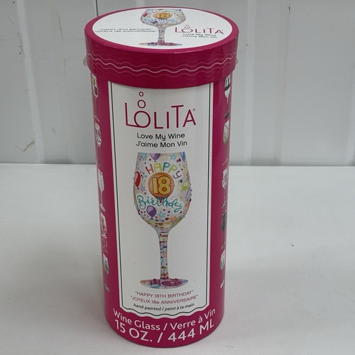 Lolita wine glass happy 18th - wine,