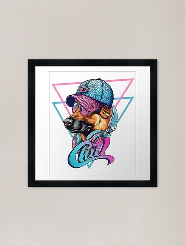 German shepherd cool blue - cool, pink
