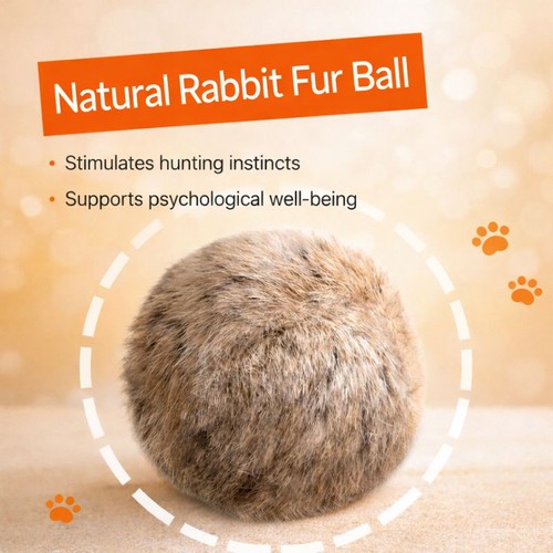 Rabbit fur hair ball - rabbit,