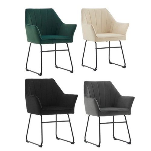 2pc velvet dining - velvet, chairs