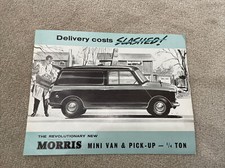 Morris Mini Van + Pick-up ¼ Ton Original UK Sales Brochure Pub. No H&E 6057 1960