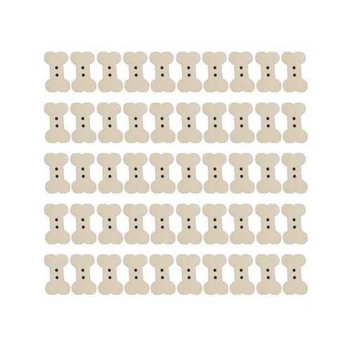 100 pcs two holes wooden - wooden, bone