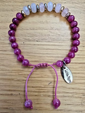 LOLA ROSE BEAUTIFUL DARK PINK & PALE PINK QUARTZ GEMSTONE BRACELET - NWOT