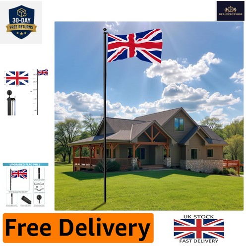 20ft adjustable aluminum flag - aluminum,