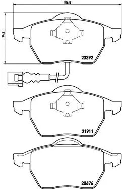 Front brake pad set - pad, disc