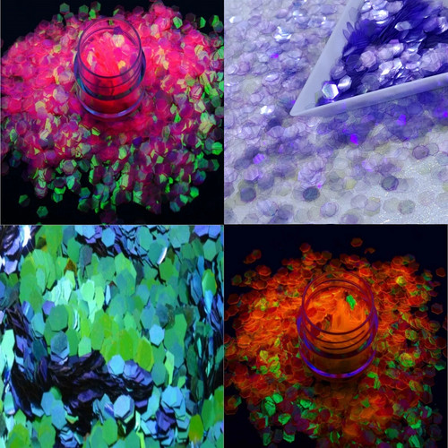 Large hexagon glitter festival - hexagon,