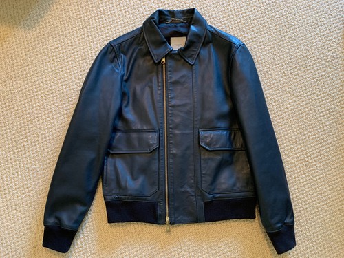Mango man navy bovine leather - mango,