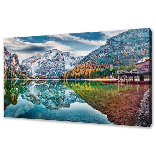 Boat hut braies - lake, italy