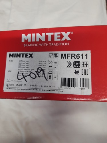 Mintex mfr611 brake shoe - mfr611,