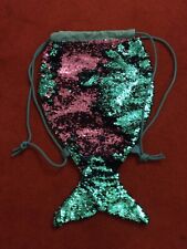 Sequin Mermaid Tail Drawstring Bag / Backpack