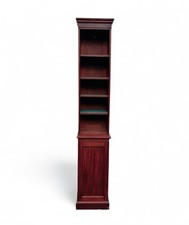 Tall & Narrow Victorian Mahogany 2 Piece Bookcase.