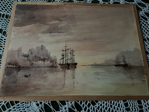 Vintage water colour painting - vintage,