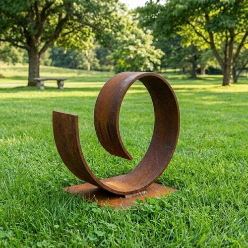 Rustic metal sculpture modern - metal,