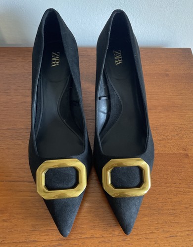 Zara women block heel - heel, size