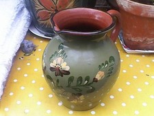 HAND PAINTED FLORAL POTTERY