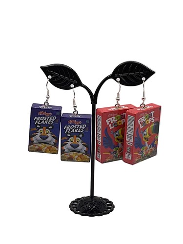 Box cereal earrings multi - box,
