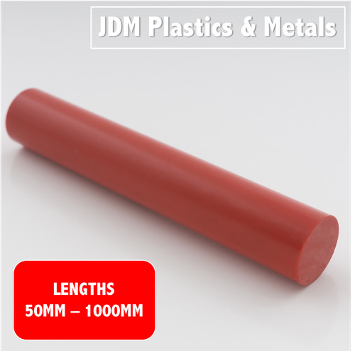 Red pvc solid round bar - pvc,