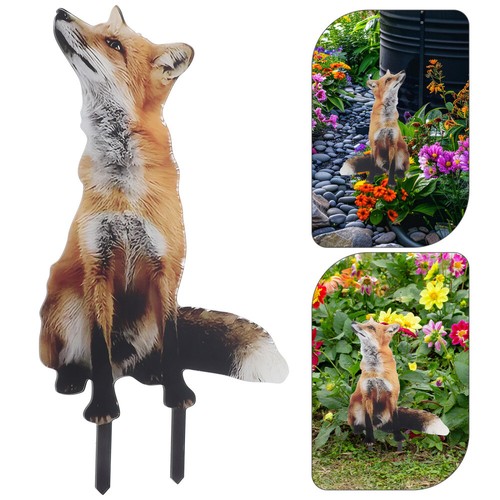 Garden stake decorative fox - garden,