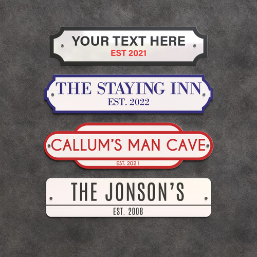 Personalised metal street sign - personalised,