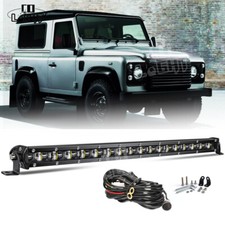 Slim 20inch LED Light Bar Spot Offroad For Land Rover Defender TD4 TD5 Tdi +Wire