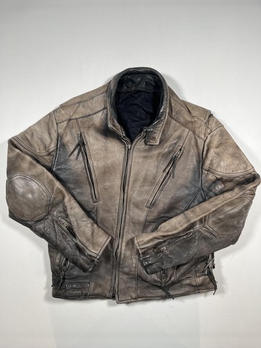 Mens brown leather - leather, jacket