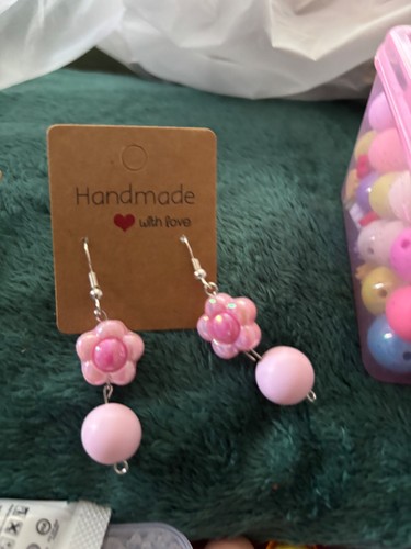 Hand made floral earings - earings,