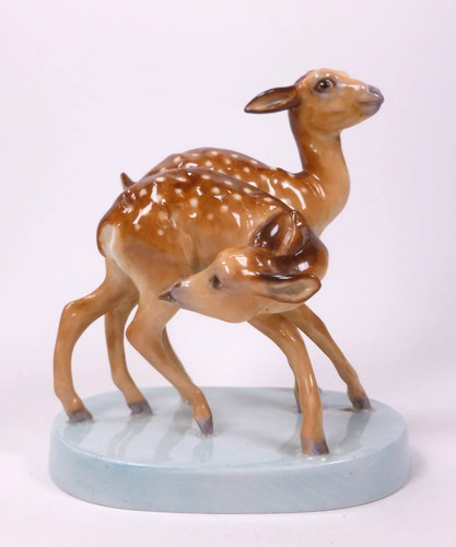 Royal worcester figure fawns - figure,