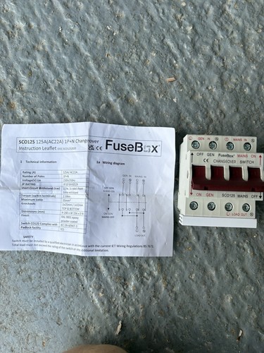 Generator change over switch - generator,