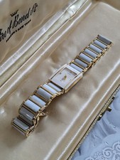 Ladies vintage Brooks and Bentley watch. 18 carat gold crown, sapphire crystal