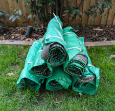 Heavy Duty Green Garden Waste Log Building Stones Bag with Lid 170L 85x45x45cm