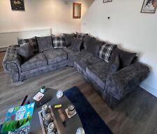 Brand New Luxury Verona Corner Sofa |  Charcoal | 2c2. | FREE DELIVERY! 